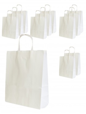 Solid Color Kraft Paper Gift Bags(12Pcs) 13"X10.2"X4.7"